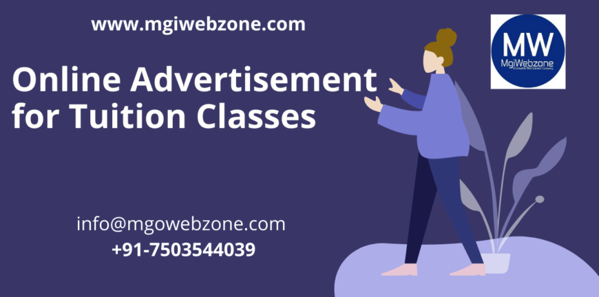 Online advertisement for tuition classes